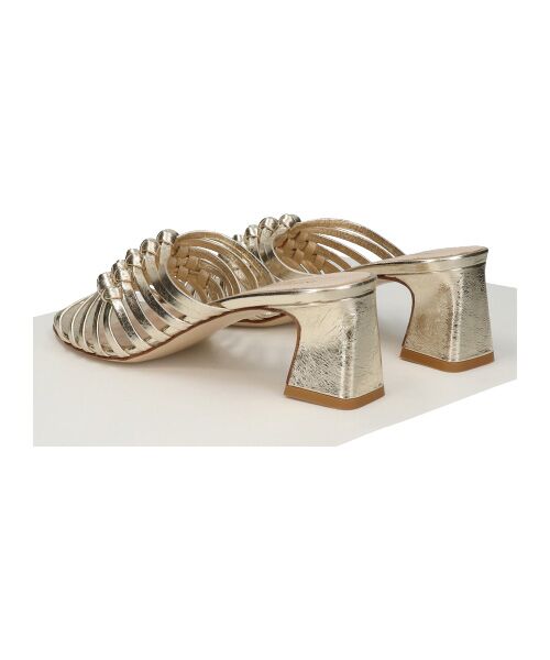 INTER-CHAUSSURES / インター ショシュール サンダル | 【INTER-CHAUSSURES】ラウンドトウフレアヒールノットサンダル | 詳細12