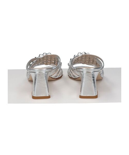 INTER-CHAUSSURES / インター ショシュール サンダル | 【INTER-CHAUSSURES】ラウンドトウフレアヒールノットサンダル | 詳細22