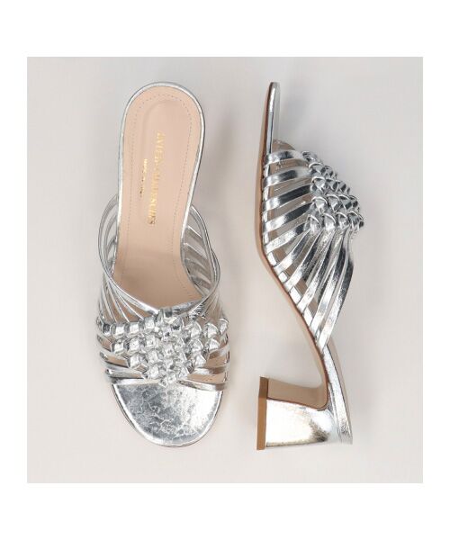 INTER-CHAUSSURES / インター ショシュール サンダル | 【INTER-CHAUSSURES】ラウンドトウフレアヒールノットサンダル | 詳細25