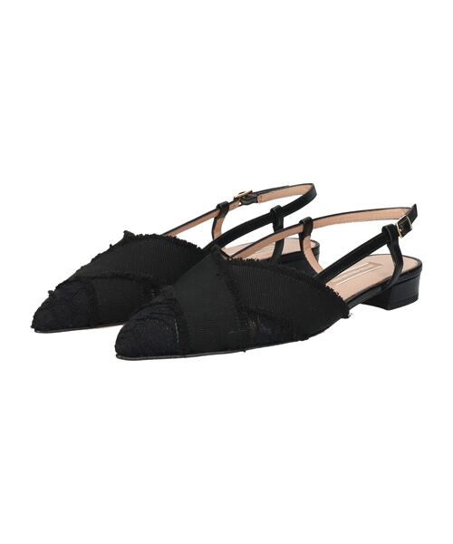 INTER-CHAUSSURES / インター ショシュール パンプス | 【INTER-CHAUSSURES】ポインテッドトウローヒールバックバンド | 詳細1