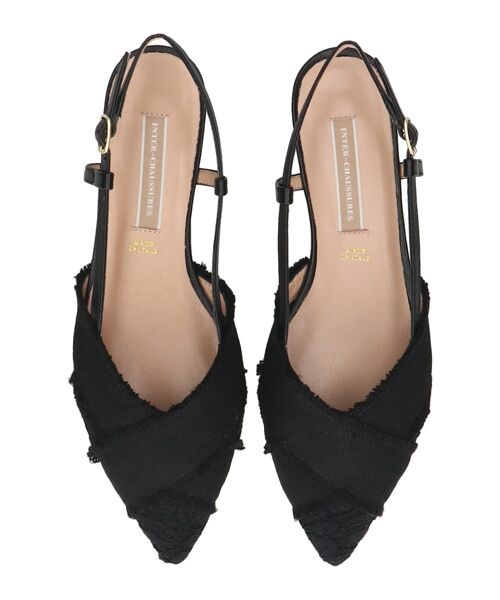 INTER-CHAUSSURES / インター ショシュール パンプス | 【INTER-CHAUSSURES】ポインテッドトウローヒールバックバンド | 詳細4