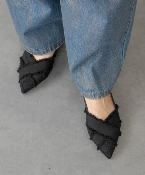INTER-CHAUSSURES / インター ショシュール パンプス | 【INTER-CHAUSSURES】ポインテッドトウローヒールバックバンド | 詳細8