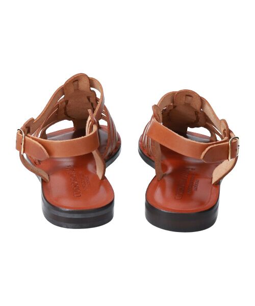 INTER-CHAUSSURES / インター ショシュール サンダル | 【CORSO ROMA，9】レザーグルカフラットサンダル | 詳細4