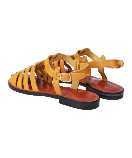 INTER-CHAUSSURES / インター ショシュール サンダル | 【CORSO ROMA，9】レザーグルカフラットサンダル | 詳細7