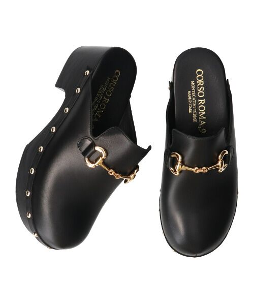 INTER-CHAUSSURES / インター ショシュール サンダル | 【CORSO ROMA，9】ビットサボミュール（ブラック）