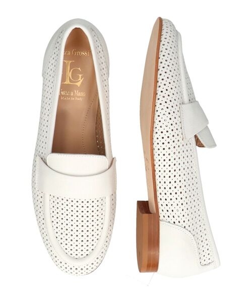 INTER-CHAUSSURES / インター ショシュール フラットシューズ | 【LUCA GROSSI】ラウンドトウパンチングレザーローファー | 詳細6