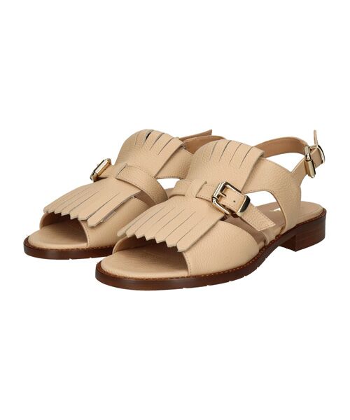 INTER-CHAUSSURES / インター ショシュール サンダル | 【LUCA GROSSI】ラウンドトウローヒールキルトバックバンド（ベージュ）