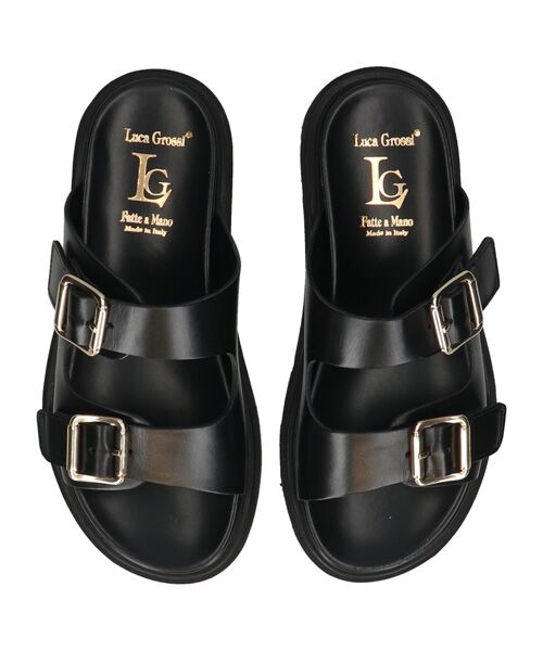 INTER-CHAUSSURES / インター ショシュール サンダル | 【LUCA GROSSI】フットベッドダブルベルトスライドサンダル | 詳細4