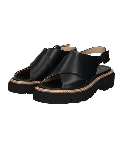INTER-CHAUSSURES / インター ショシュール サンダル | 【LUCA GROSSI】厚底クロスベルトサンダル | 詳細1