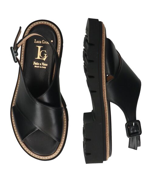 INTER-CHAUSSURES / インター ショシュール サンダル | 【LUCA GROSSI】厚底クロスベルトサンダル | 詳細6