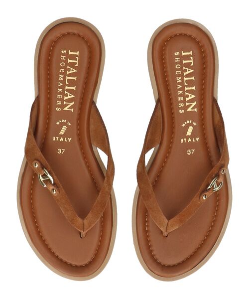 INTER-CHAUSSURES / インター ショシュール サンダル | 【ITALIAN SHOEMAKERS】レザートングフラットサンダル | 詳細5