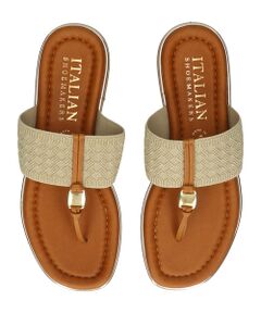 INTER-CHAUSSURES / インター ショシュール サンダル | 【ITALIAN SHOEMAKERS】メタルアクセントトングサンダル
