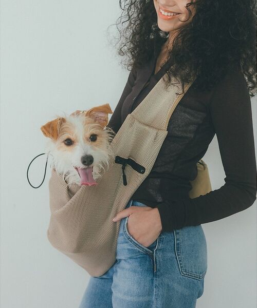 LOWELL Things / ロウェルシングス ペットグッズ | MATIE/ メッシュスリングバッグ・ペットキャリーバッグ【Direction（ベージュ）