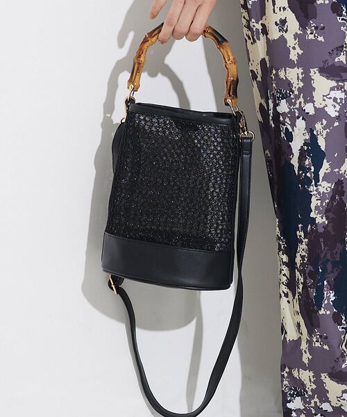 LOWELL Things / ロウェルシングス ハンドバッグ | ●SOUER/バンブーハンドルチュールバッグ | 詳細1