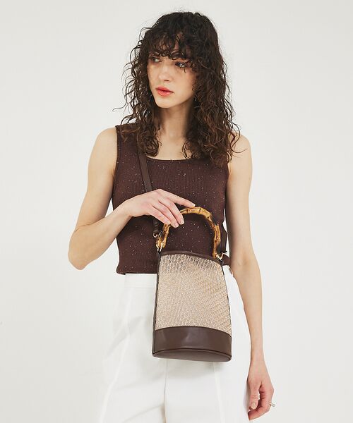 LOWELL Things / ロウェルシングス ハンドバッグ | ●SOUER/バンブーハンドルチュールバッグ | 詳細14