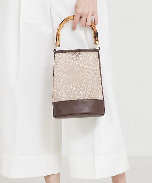 LOWELL Things / ロウェルシングス ハンドバッグ | ●SOUER/バンブーハンドルチュールバッグ | 詳細16