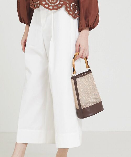 LOWELL Things / ロウェルシングス ハンドバッグ | ●SOUER/バンブーハンドルチュールバッグ | 詳細17