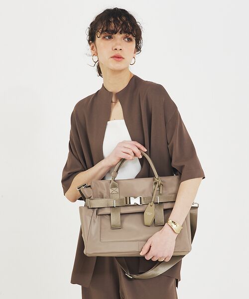 LOWELL Things/ロウェルシングス ABILITY/ナイロンBELTEDトート ベージュ F LOWELL Things/ロウェルシングス ABILITY/ナイロンBELTEDトート ベージュ F