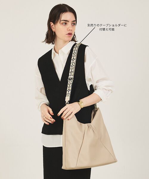 LOWELL Things / ロウェルシングス ショルダーバッグ | Sque/ギャザーワンショルダーバッグ | 詳細9