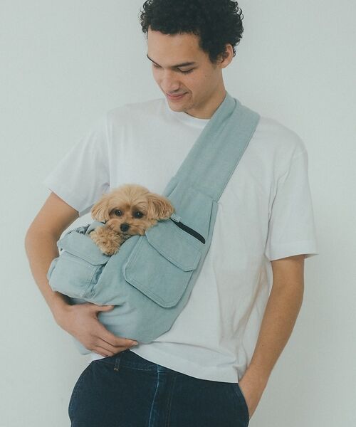 LOWELL Things / ロウェルシングス ペットグッズ | MATIE/ ペットキャリースリングバッグ/デニム【Direction by 有（ライトブルー）