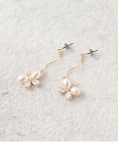 ITS'DEMO / イッツデモ ピアス・イヤリング | パール調×キュービック蝶ピアス