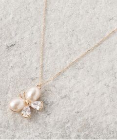 ITS'DEMO / イッツデモ ネックレス・ペンダント・チョーカー | パール調キュービック蝶プチペンダント