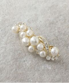 ITS'DEMO / イッツデモ ヘアアクセサリー | 【フォーマル／オケージョン】パール調ウェーブストーンバレッタ