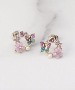 ITS'DEMO / イッツデモ ピアス・イヤリング | 蝶花ぐるりピアス