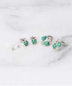 ITS'DEMO / イッツデモ ピアス・イヤリング | ターコイズぐるりセットピアス