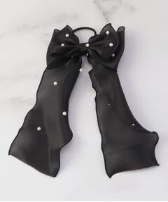 ITS'DEMO / イッツデモ ヘアアクセサリー | パール付足長リボンポニー