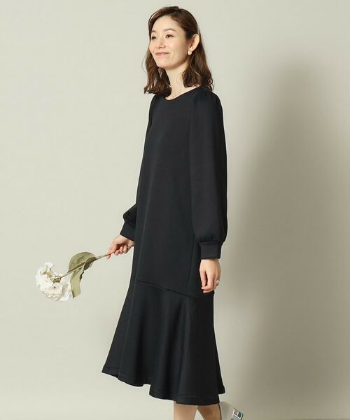 ITS'DEMO / イッツデモ ミニ丈・ひざ丈ワンピース | 【手洗い可】裏起毛ワンピース | 詳細1