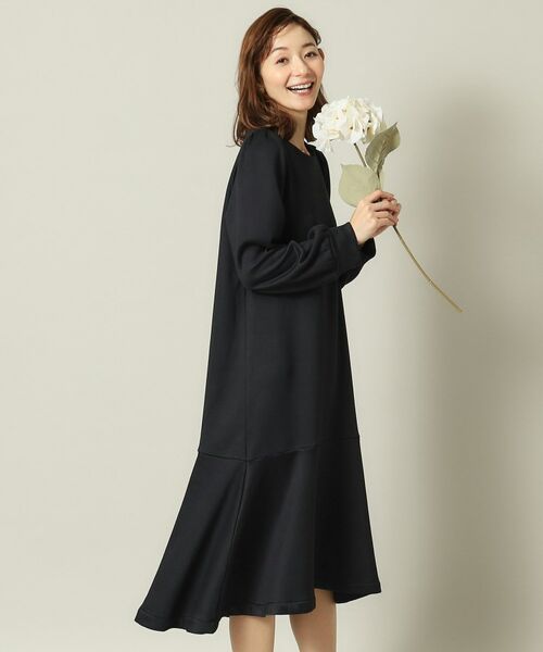 ITS'DEMO / イッツデモ ミニ丈・ひざ丈ワンピース | 【手洗い可】裏起毛ワンピース | 詳細2