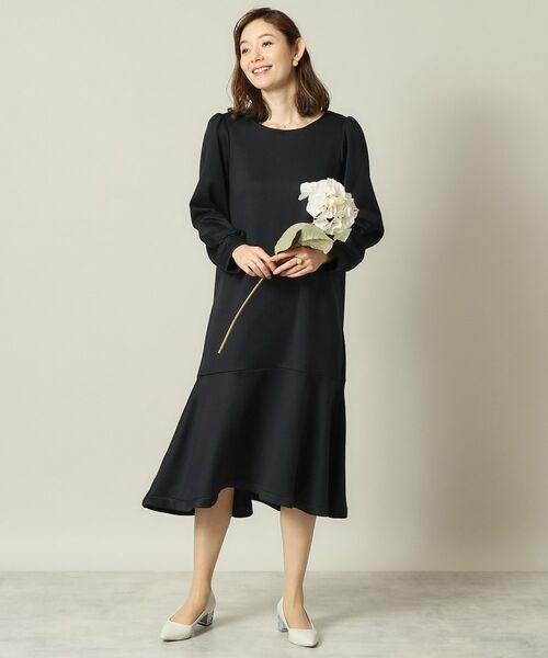 ITS'DEMO / イッツデモ ミニ丈・ひざ丈ワンピース | 【手洗い可】裏起毛ワンピース | 詳細3