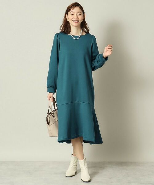 ITS'DEMO / イッツデモ ミニ丈・ひざ丈ワンピース | 【手洗い可】裏起毛ワンピース | 詳細7