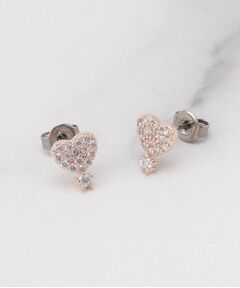 ITS'DEMO / イッツデモ ピアス・イヤリング | パヴェハートキュービックピアス