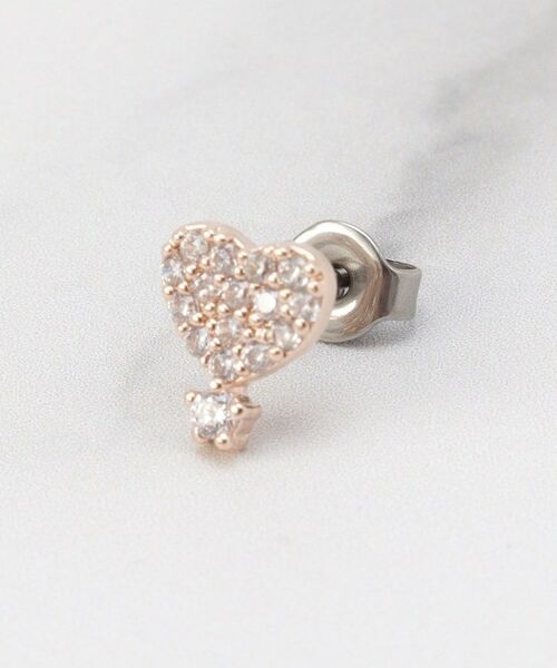 ITS'DEMO / イッツデモ ピアス・イヤリング | パヴェハートキュービックピアス | 詳細2