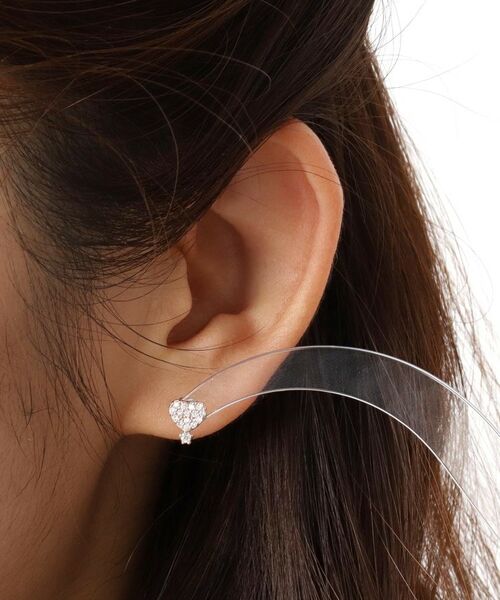 ITS'DEMO / イッツデモ ピアス・イヤリング | パヴェハートキュービックピアス | 詳細4