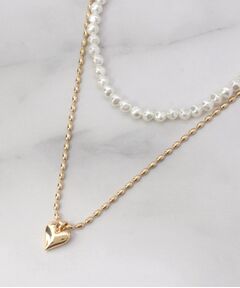 ITS'DEMO / イッツデモ ネックレス・ペンダント・チョーカー | ハートトップパール調ネックレス