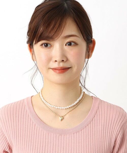 ITS'DEMO / イッツデモ ネックレス・ペンダント・チョーカー | ハートトップパール調ネックレス | 詳細8