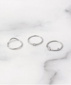 ITS'DEMO / イッツデモ リング | ３Ｐセットポイントビジューリング