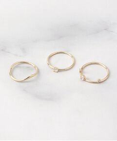 ITS'DEMO / イッツデモ リング | ３Ｐセットポイントビジューリング