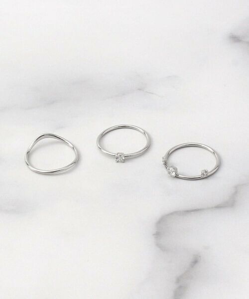 ITS'DEMO / イッツデモ リング | ３Ｐセットポイントビジューリング | 詳細1