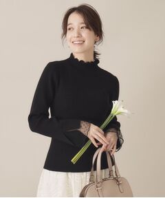 ITS'DEMO / イッツデモ ニット・セーター | 【手洗い可】袖チュールリブニット