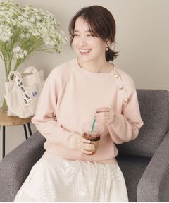 ITS'DEMO / イッツデモ ニット・セーター | 【手洗い可】肩ボタン畦ニット