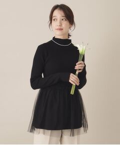 ITS'DEMO / イッツデモ ニット・セーター | 【手洗い可】チュールペプラムニット