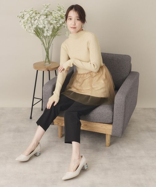 ITS'DEMO / イッツデモ ニット・セーター | 【手洗い可】チュールペプラムニット | 詳細10