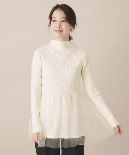 ITS'DEMO / イッツデモ ニット・セーター | 【手洗い可】チュールペプラムニット | 詳細13