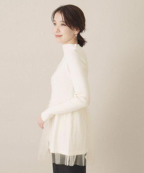 ITS'DEMO / イッツデモ ニット・セーター | 【手洗い可】チュールペプラムニット | 詳細14