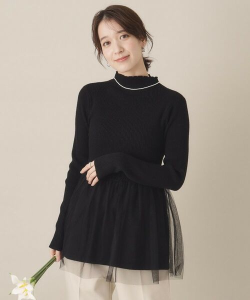 ITS'DEMO / イッツデモ ニット・セーター | 【手洗い可】チュールペプラムニット | 詳細5