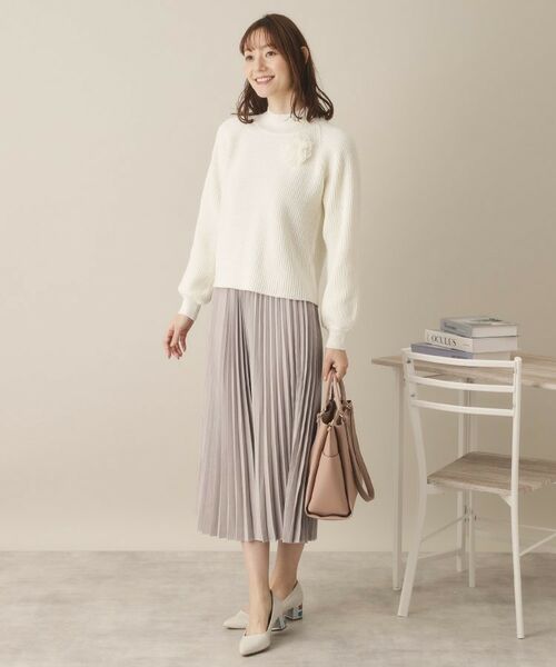 ITS'DEMO / イッツデモ ニット・セーター | 【手洗い可】コサージュ付きニット | 詳細2